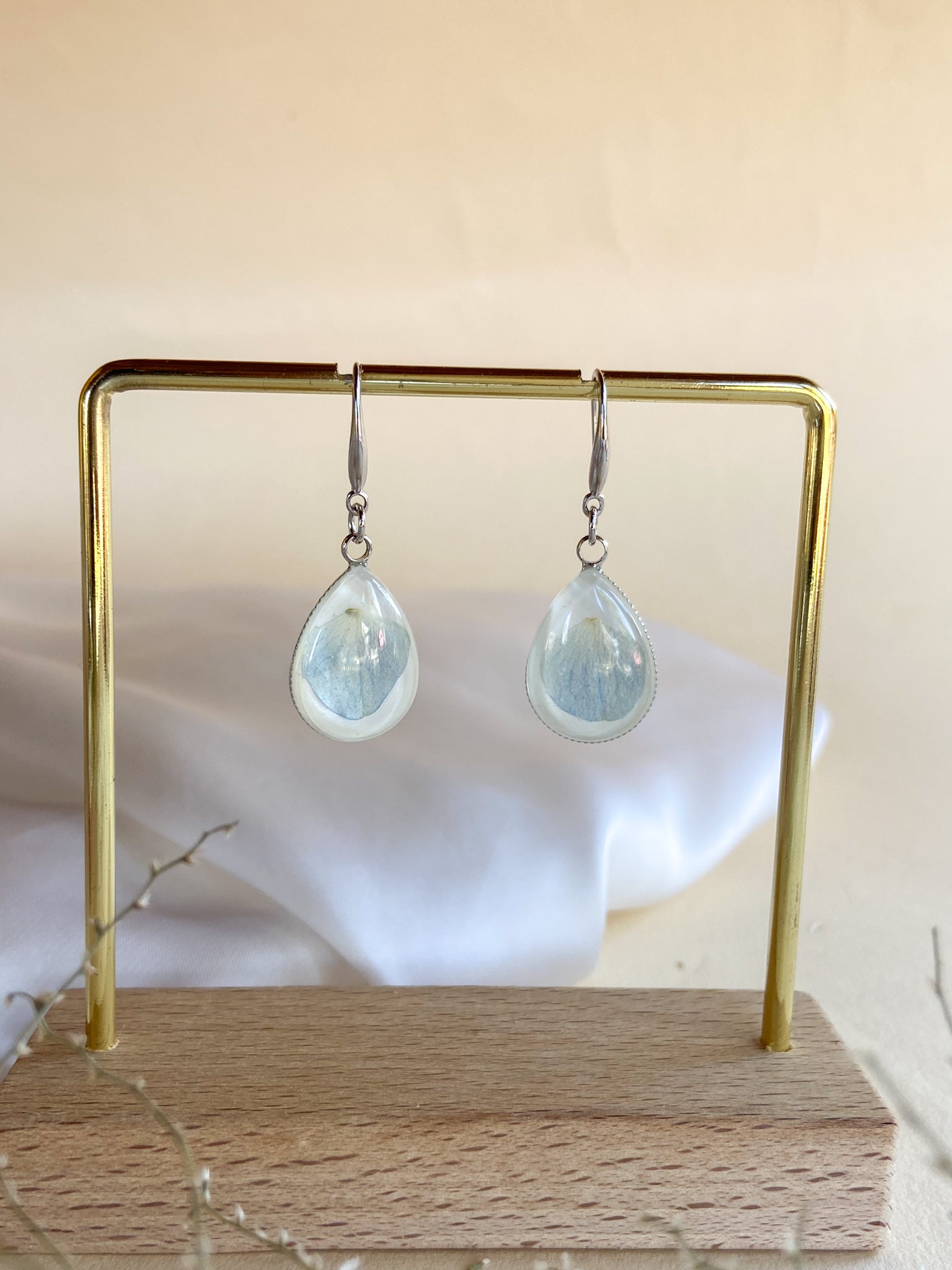 Brinco Hortênsia Azul Gota 2 - Bazar