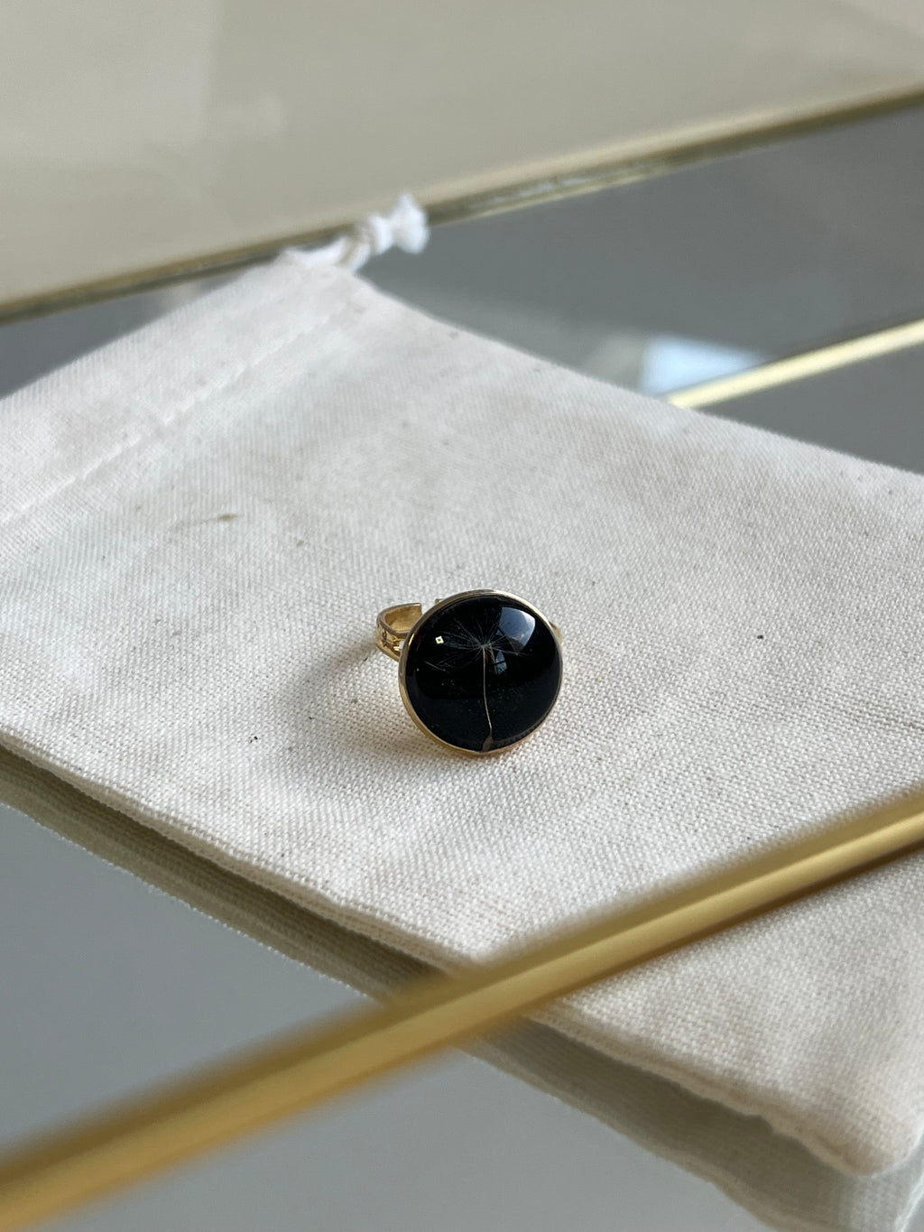 Anel Ajustável Dente-de-leão - BAZAR 332