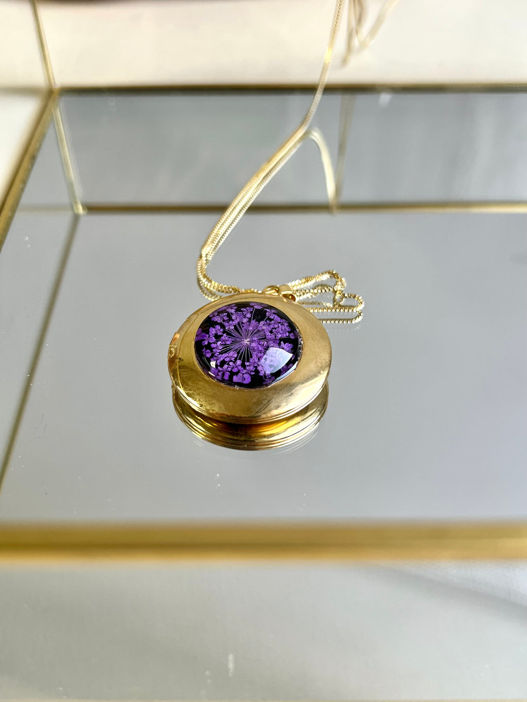 Relicário de Foto Flor de Cenoura - BAZAR 388