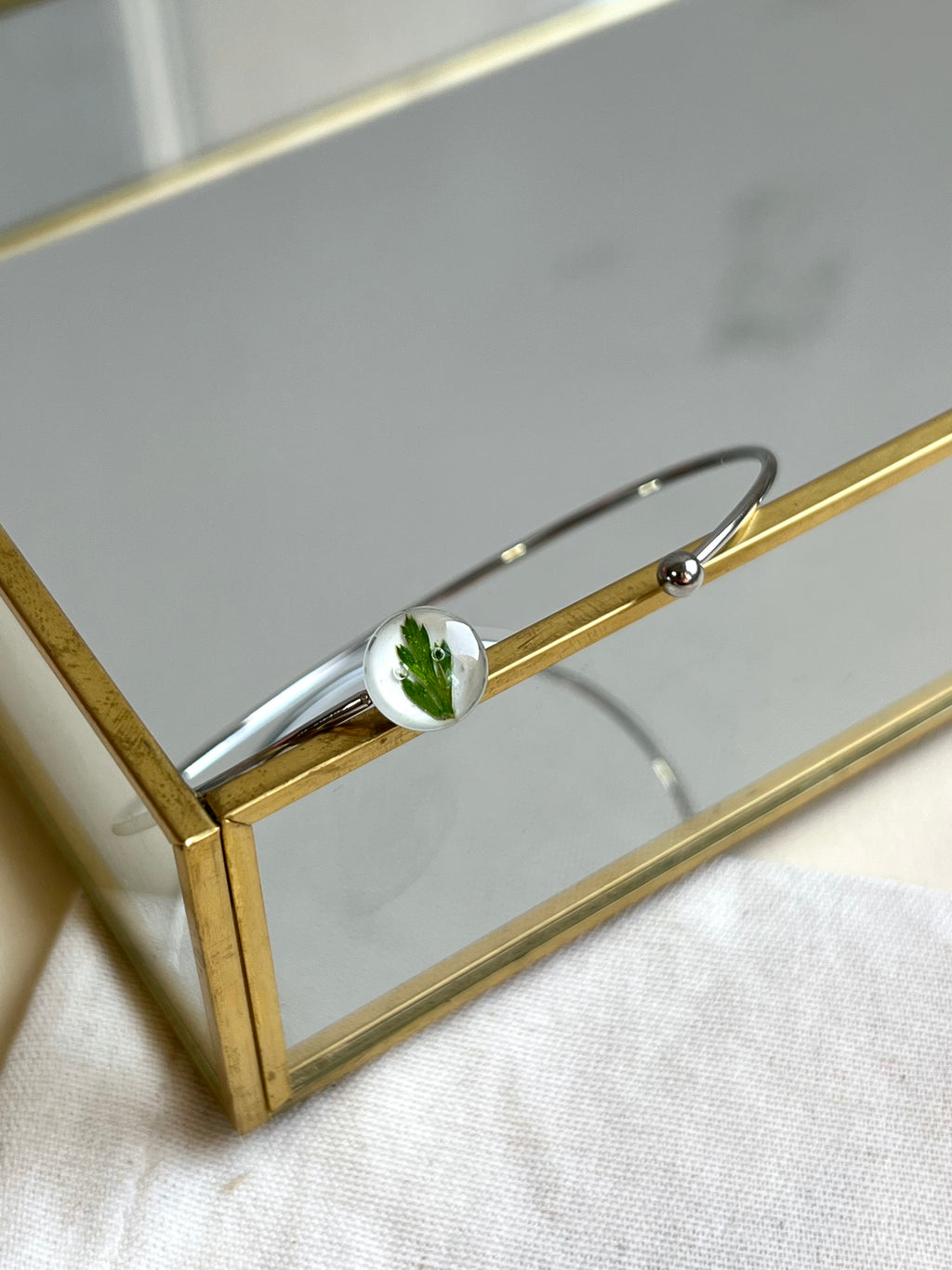 Bracelete Minimalista Samambaia  - BAZAR 316