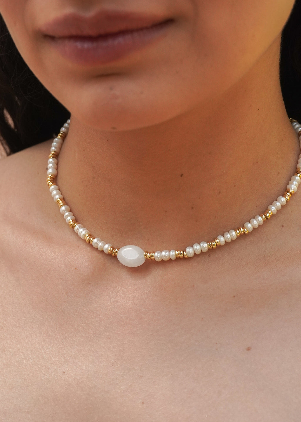 Choker Pérolas Ipê Branco