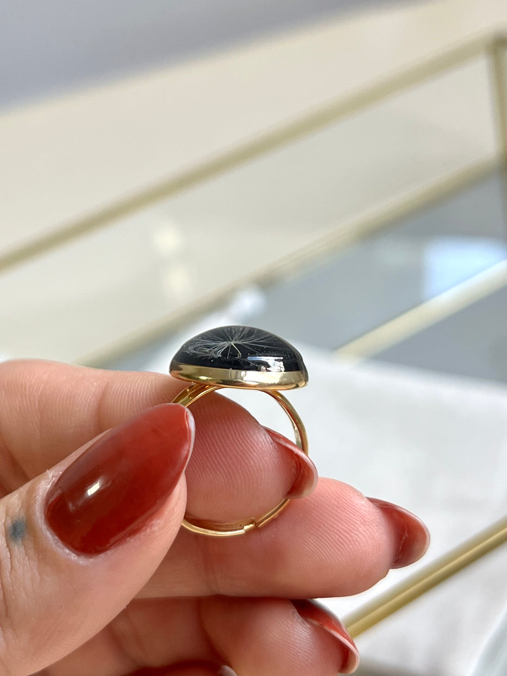 Anel Ajustável Dente-de-leão - BAZAR 332
