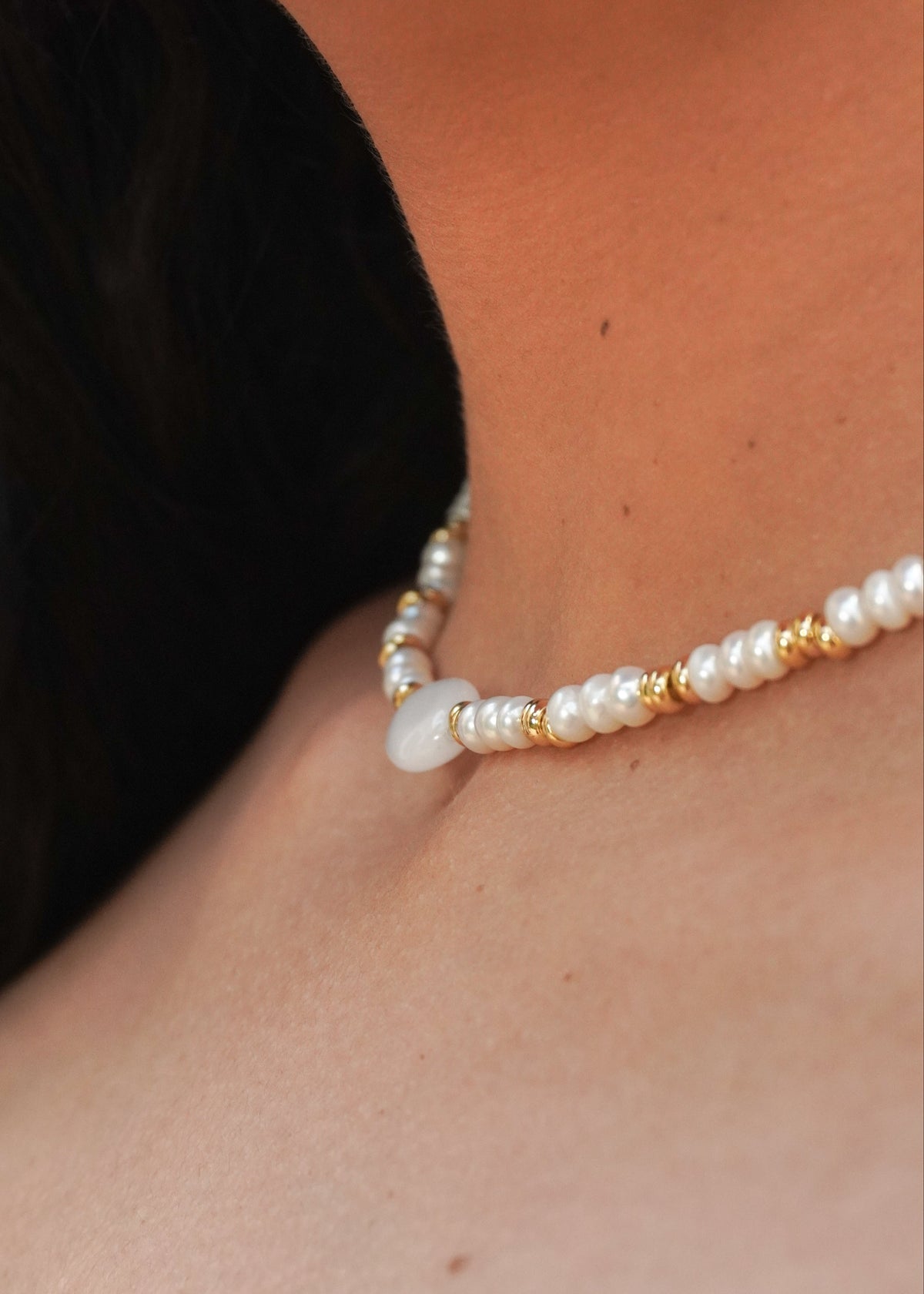 Choker Pérolas Ipê Branco