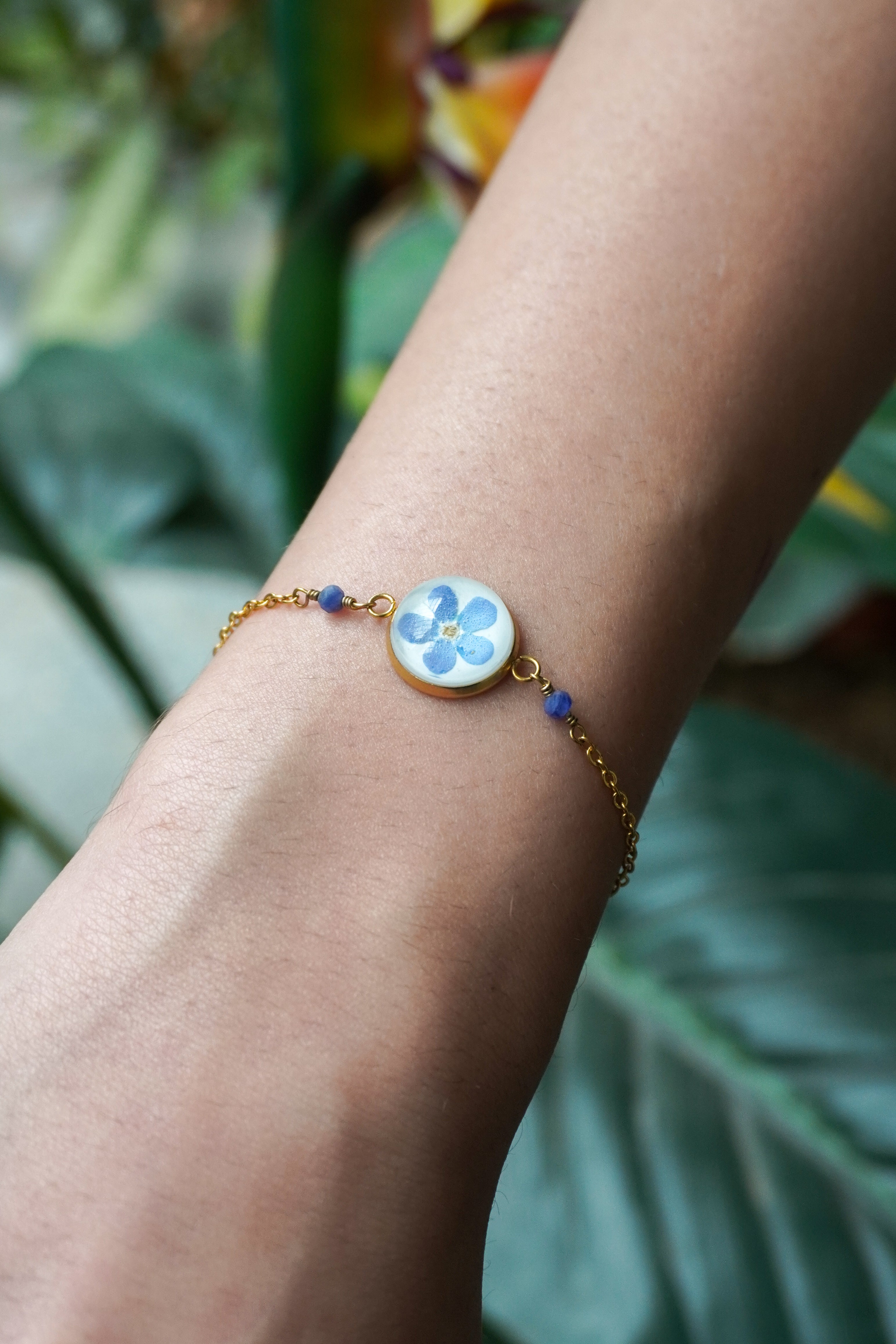 Pulseira Flora Não-me-esqueças
