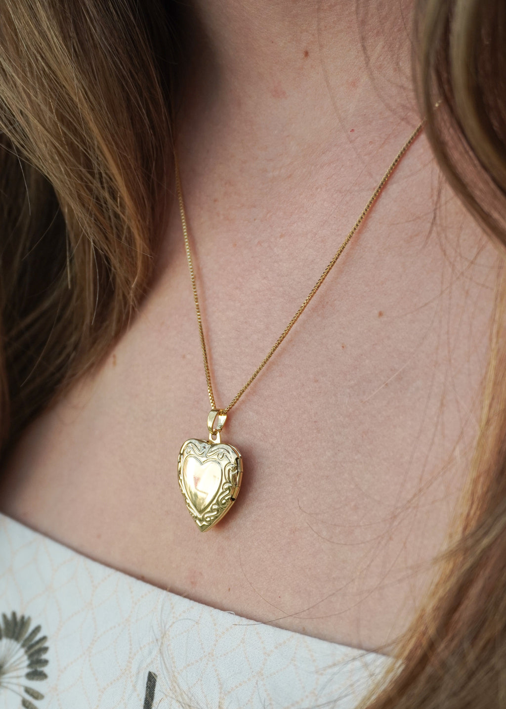 Relicário de Foto Coração Decorado