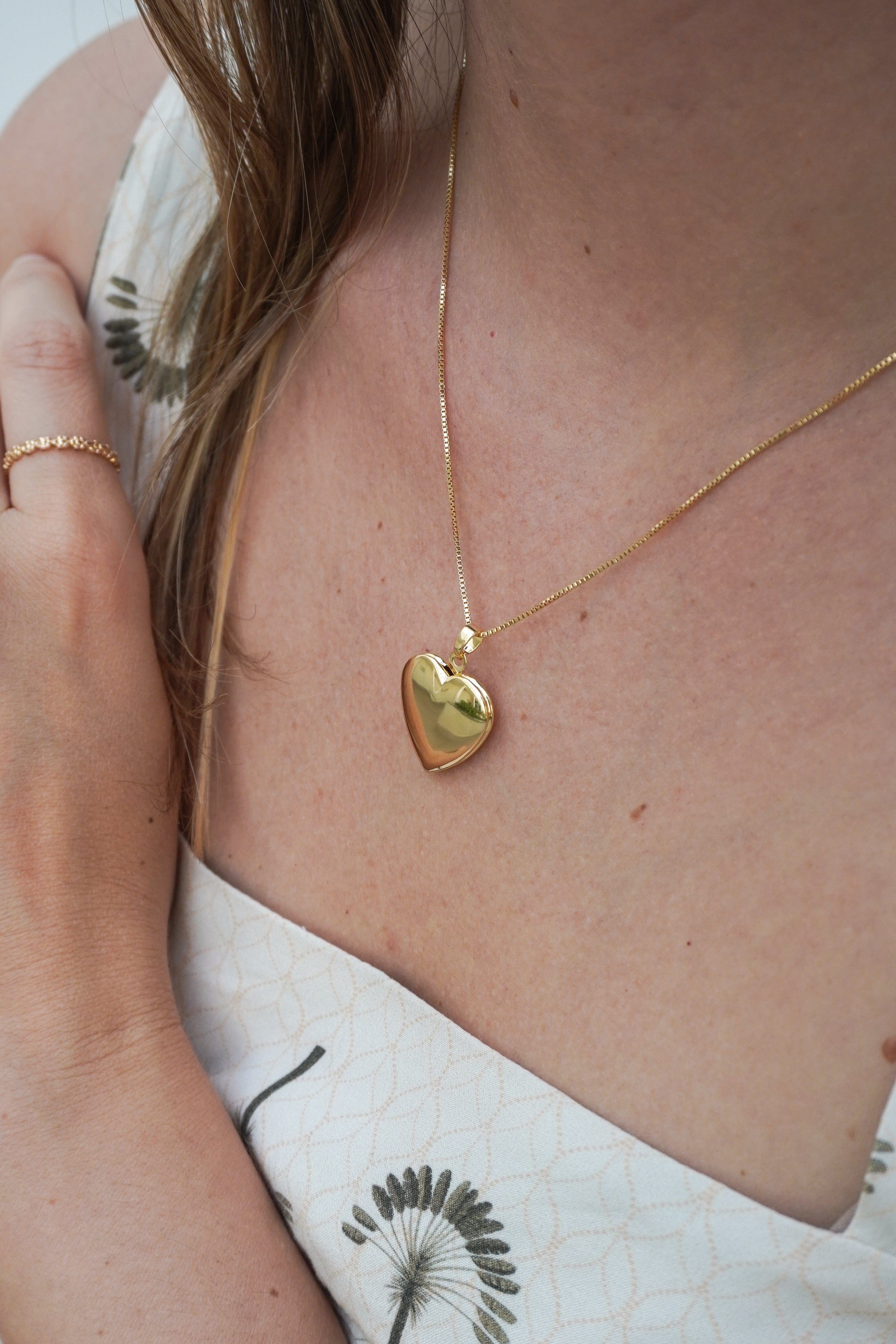 Relicário de Foto Coração Liso