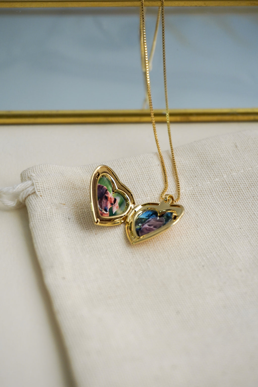 Relicário de Foto Coração Decorado