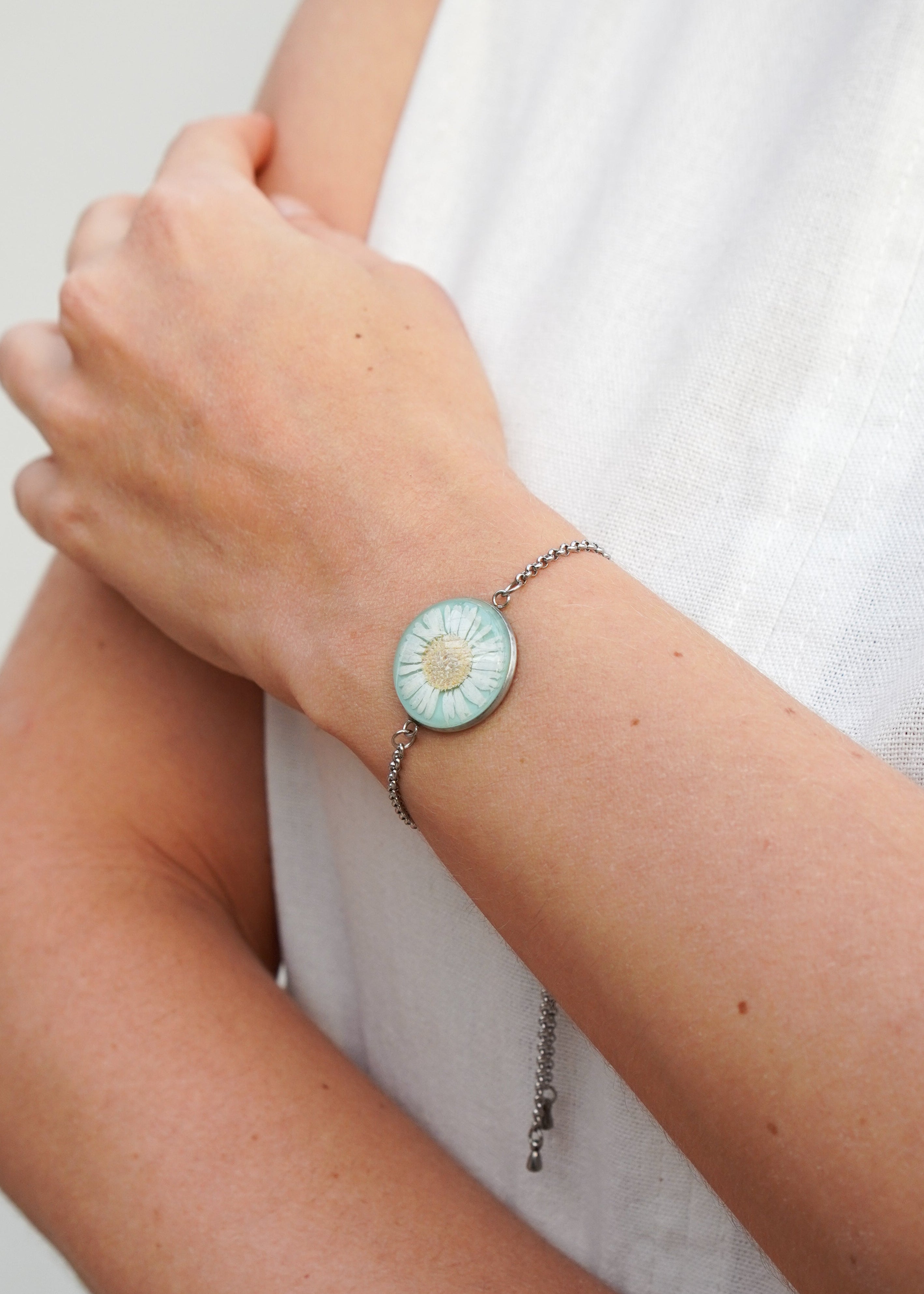 Pulseira Ajustável Azul Margarida