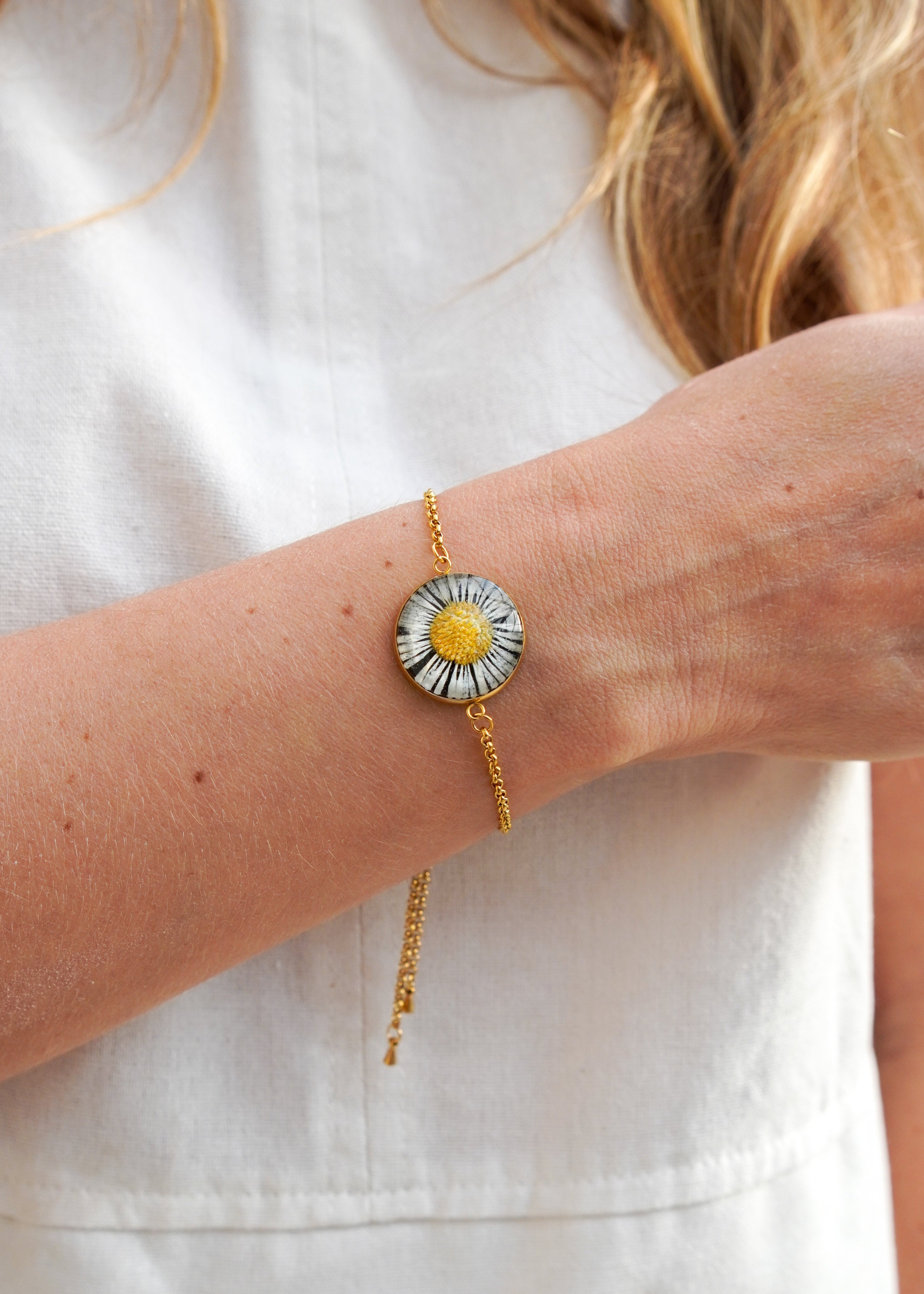 Pulseira Ajustável Preta Margarida