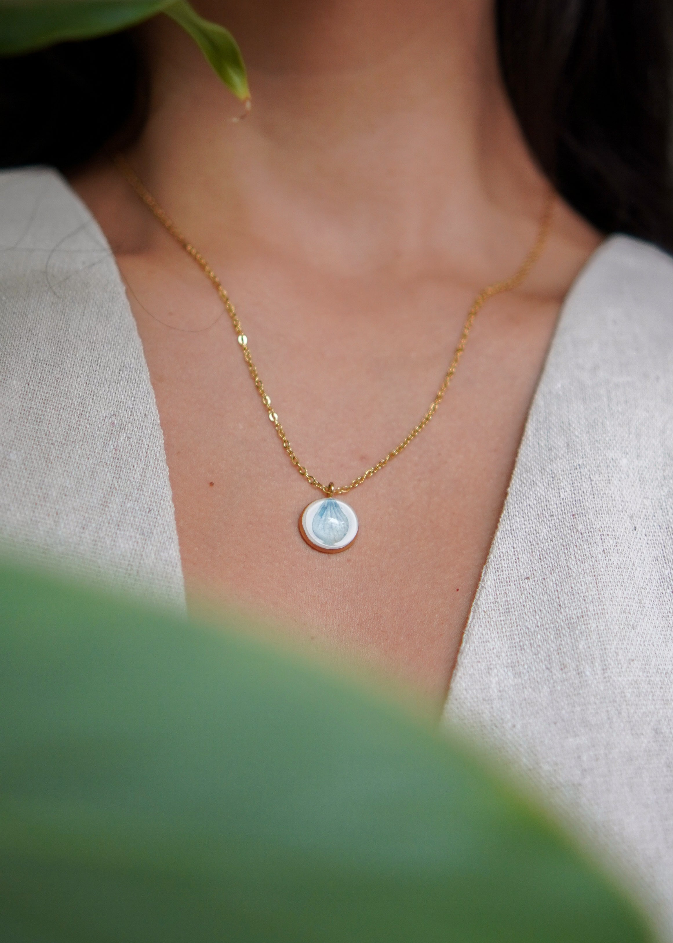 Choker Jardim Hortênsia Azul