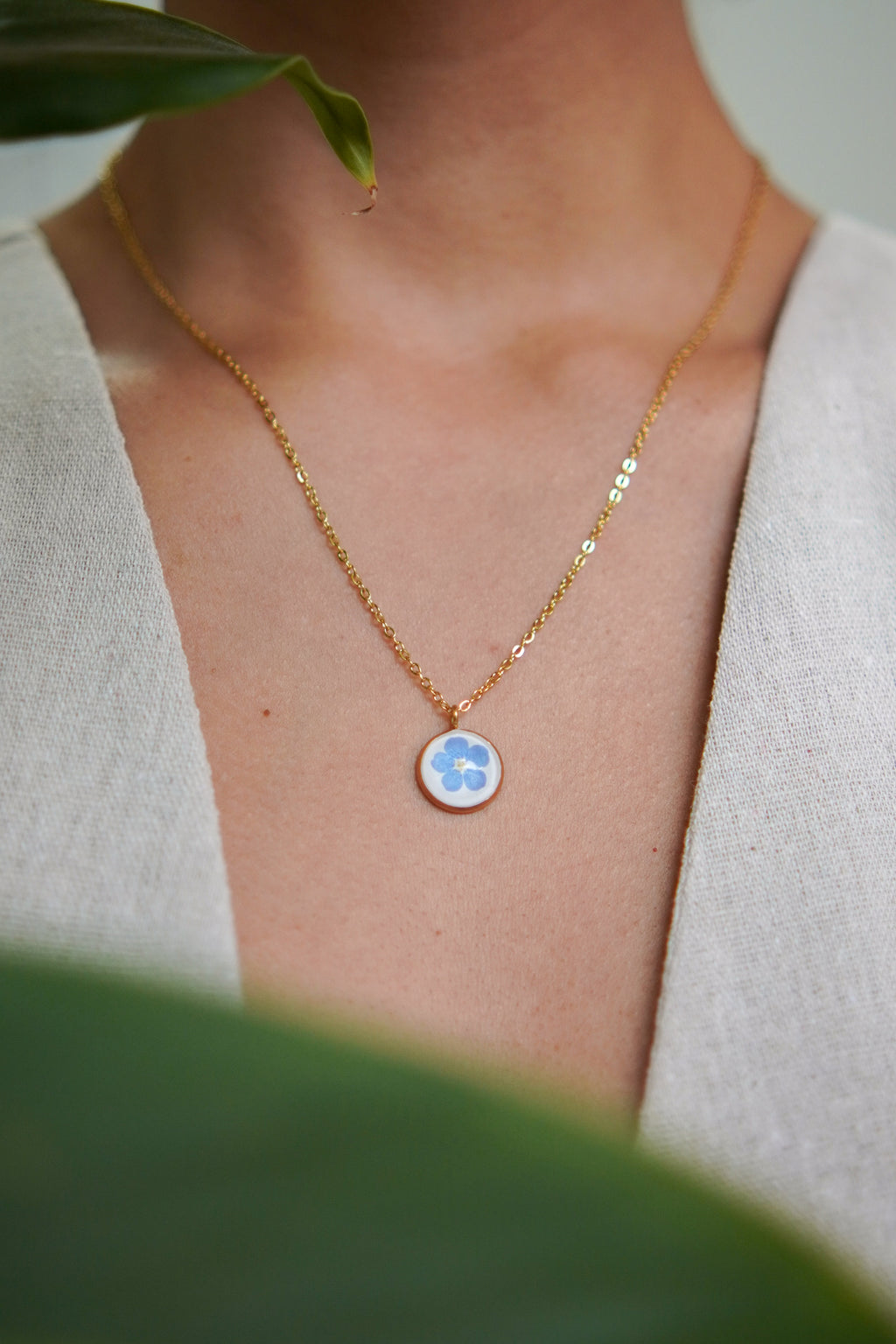 Choker Jardim Não-me-esqueças