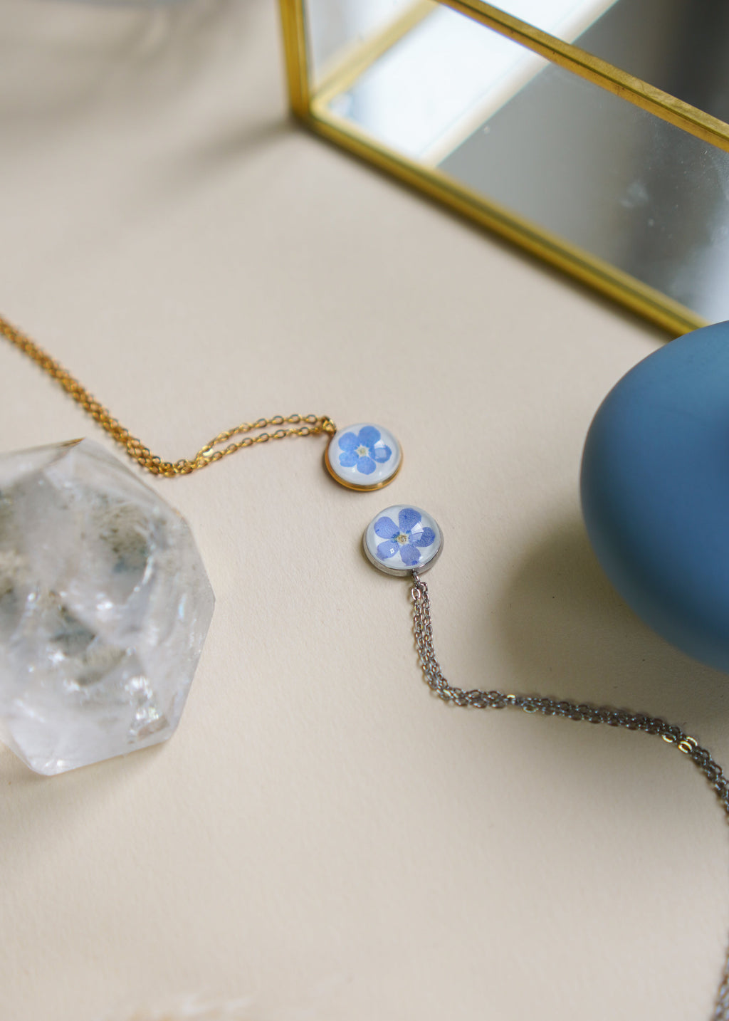 Choker Jardim Não-me-esqueças