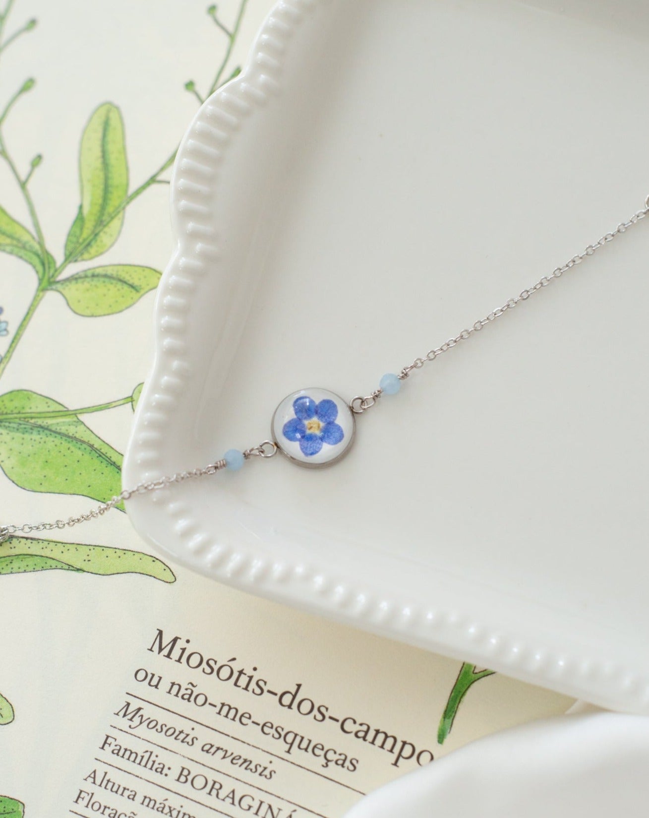Pulseira Flora Não-me-esqueças