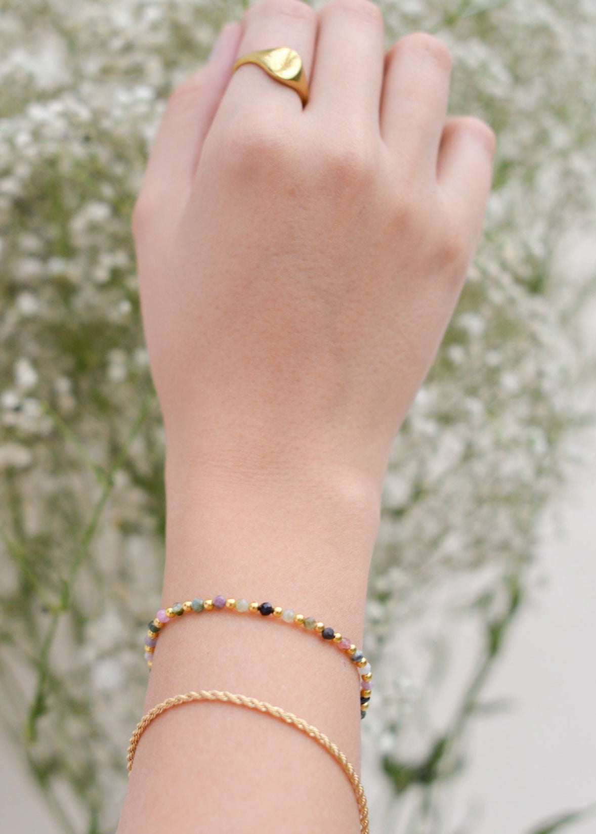 Pulseira Cristais Folheada