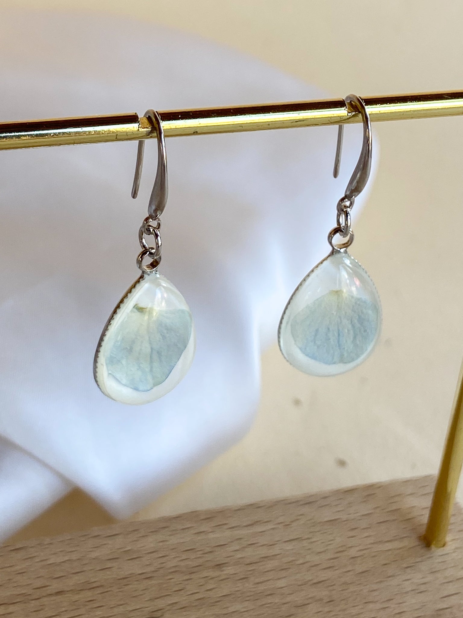 Brinco Hortênsia Azul Gota 2 - Bazar