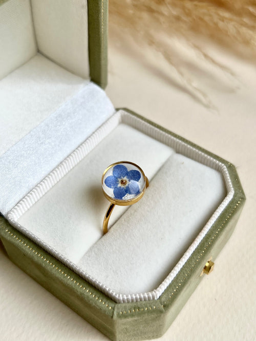 Anel Ajustável Miosótis - BAZAR