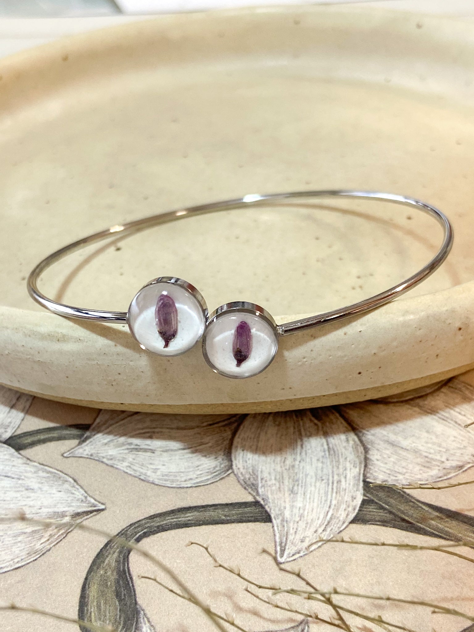 Bracelete Flor do Cerrado Roxa - Bazar