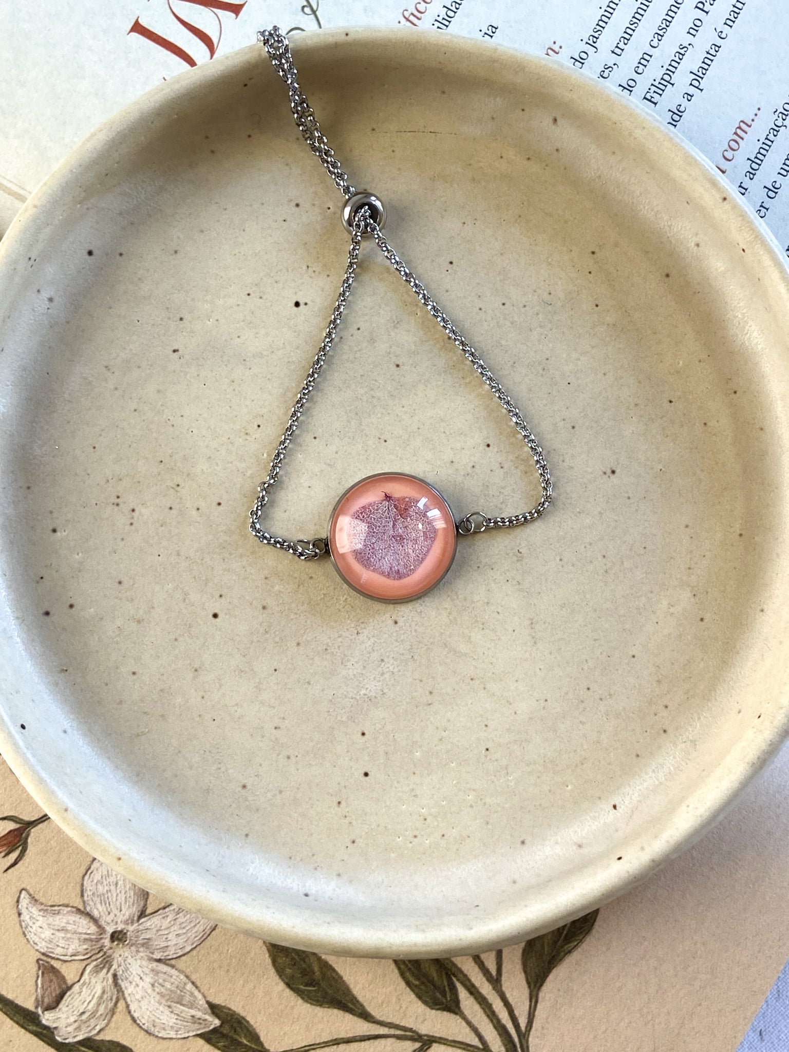 Pulseira Ajustável Hortênsia Azul - Bazar