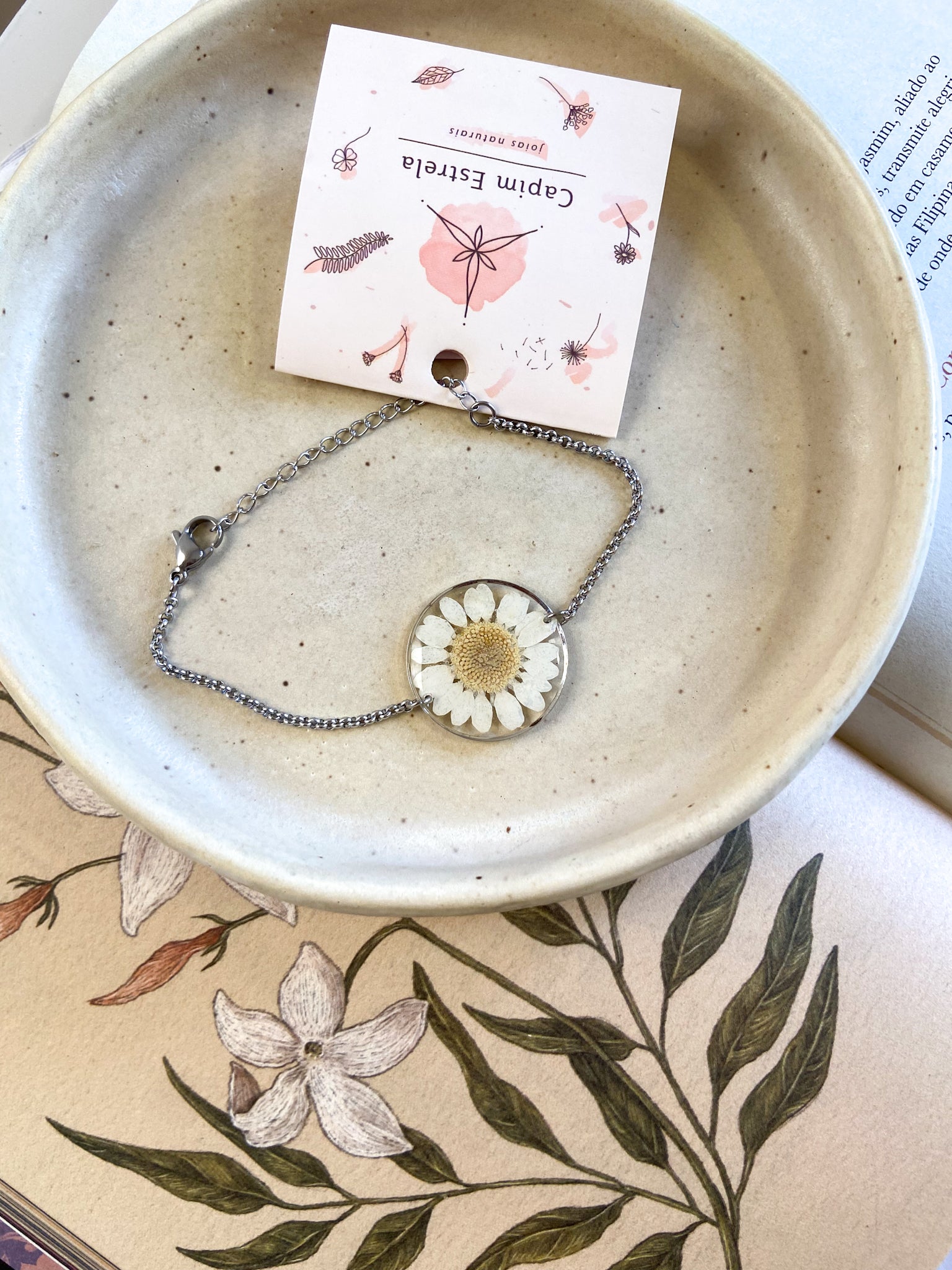 Pulseira Margarida Prateada - Bazar