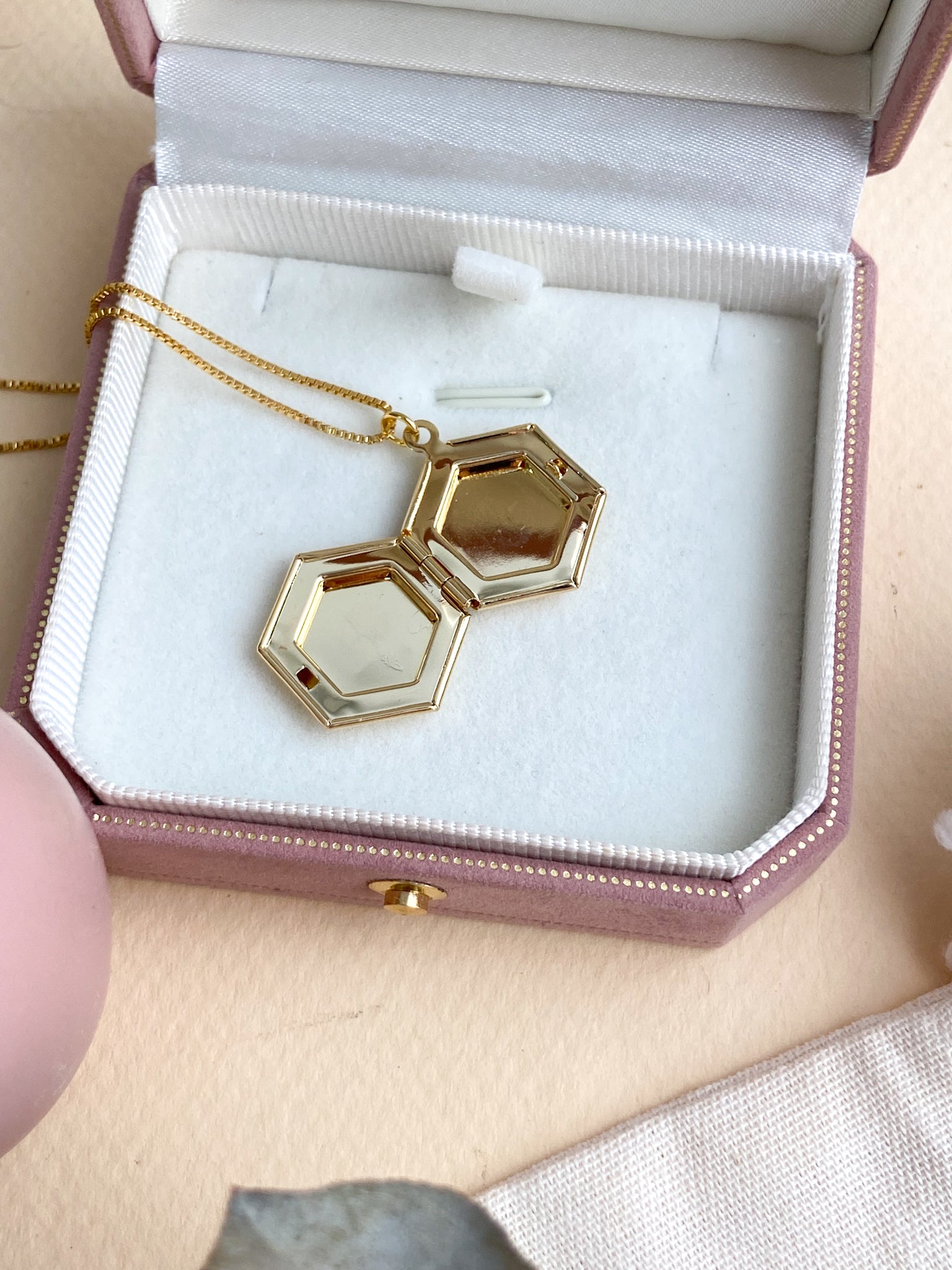 Relicário de foto Hexagonal - Bazar