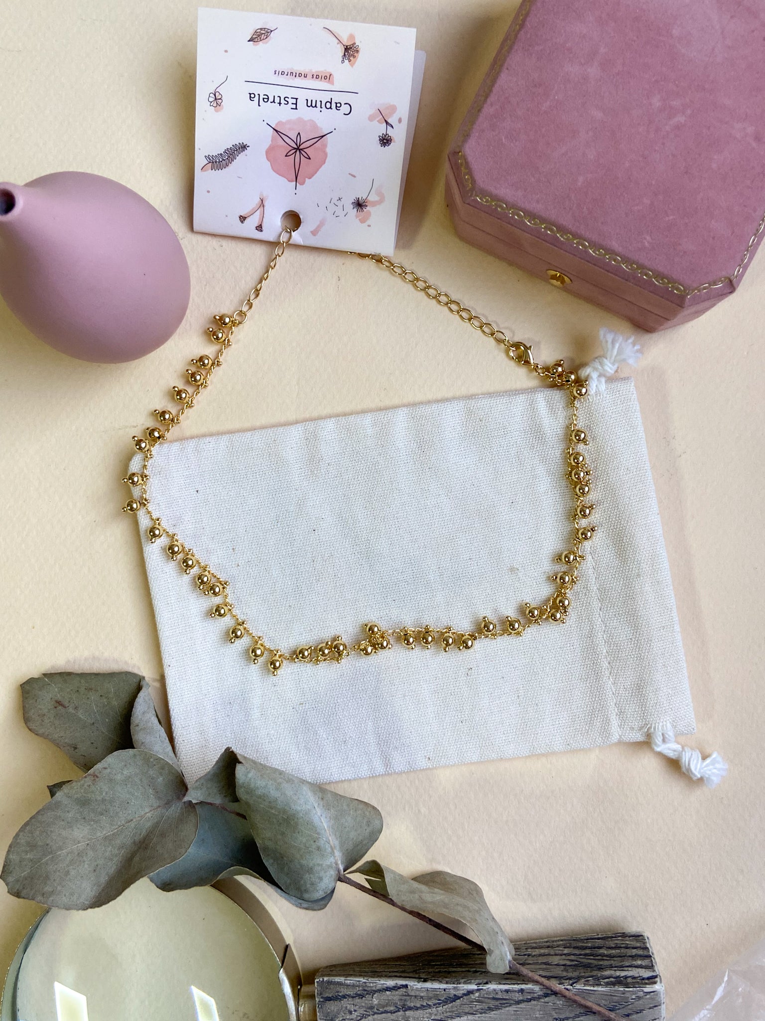 Choker Clarisse Dourada - Bazar