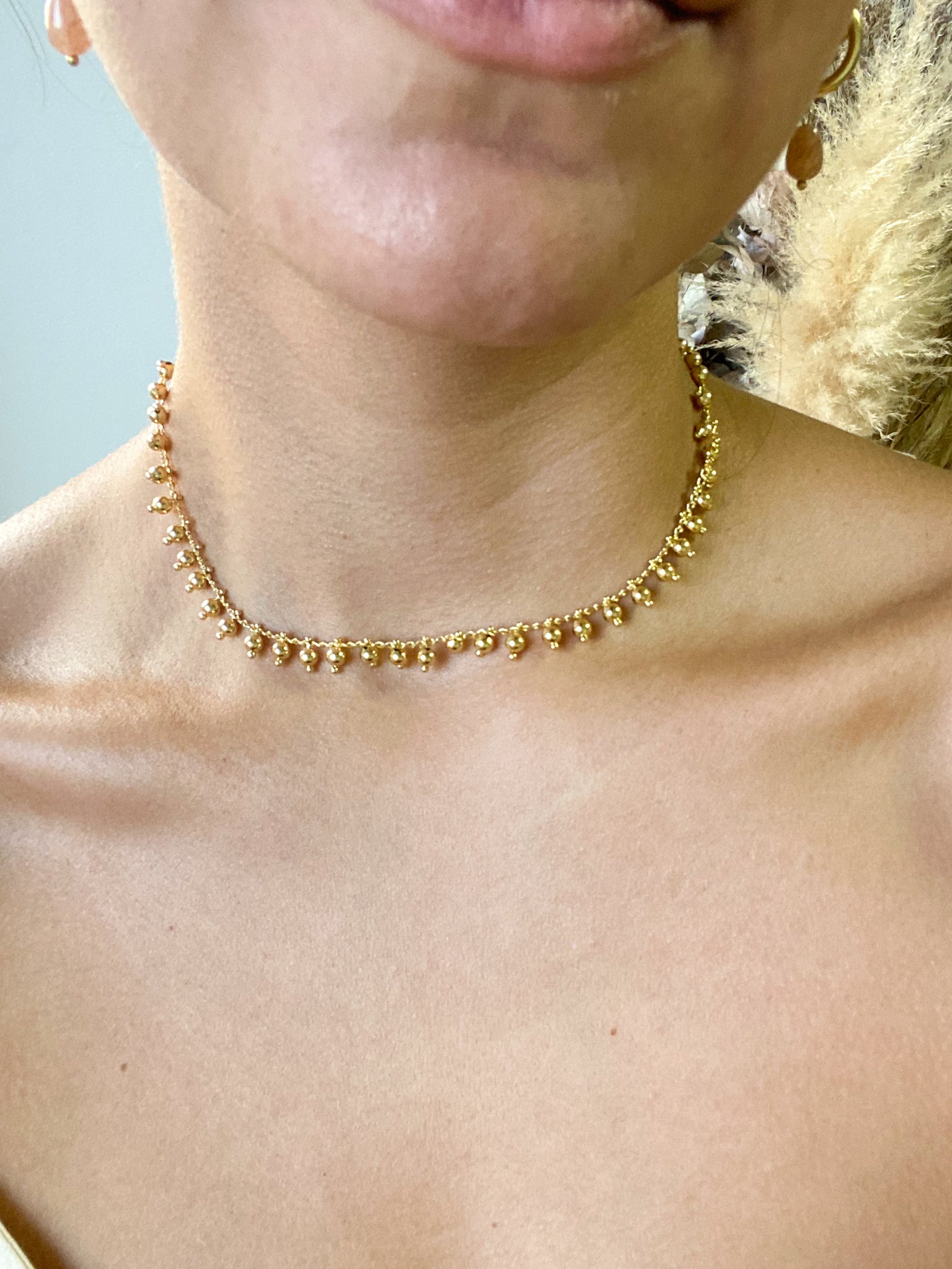 Choker Clarisse Dourada - Bazar