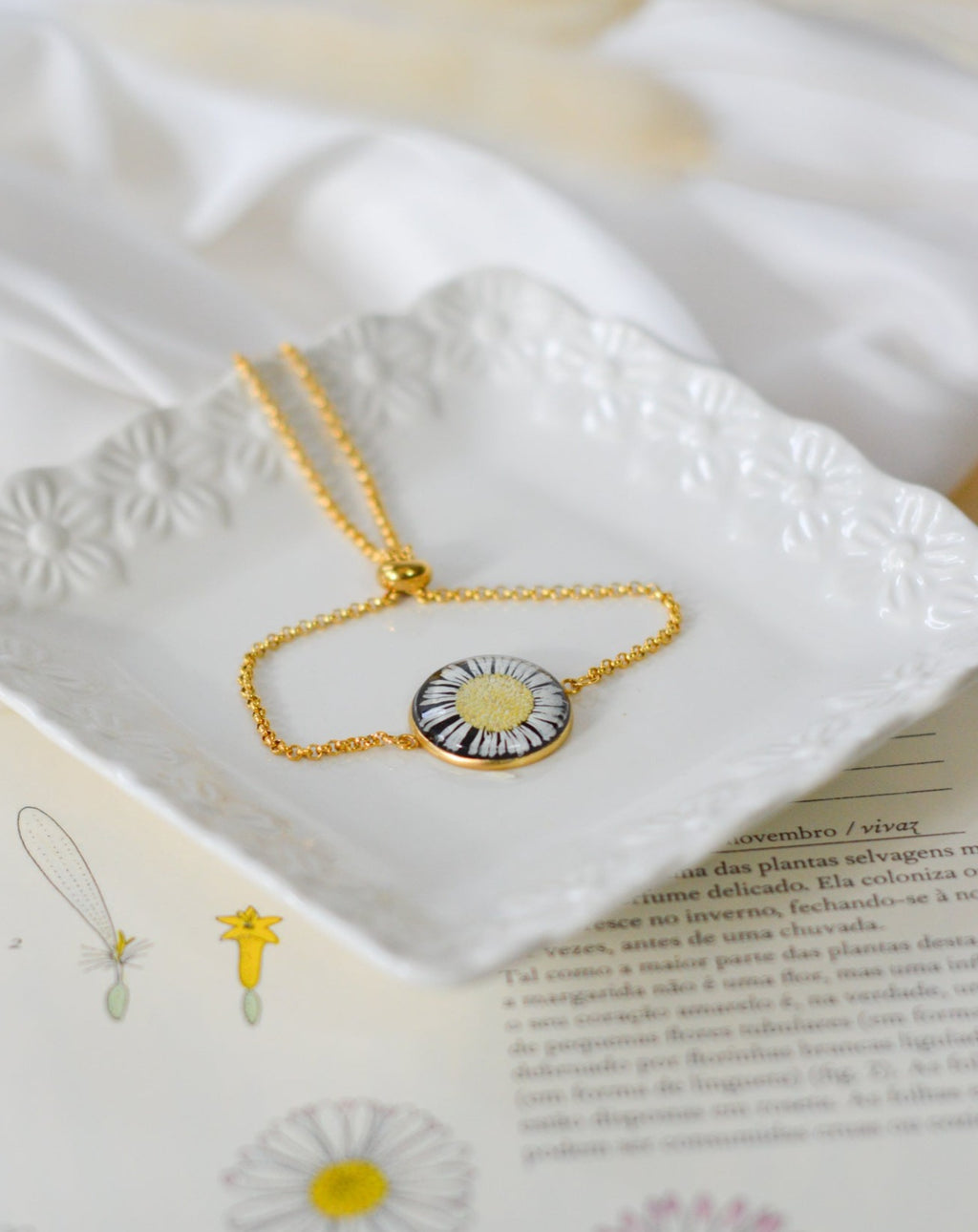 Pulseira Ajustável Preta Margarida