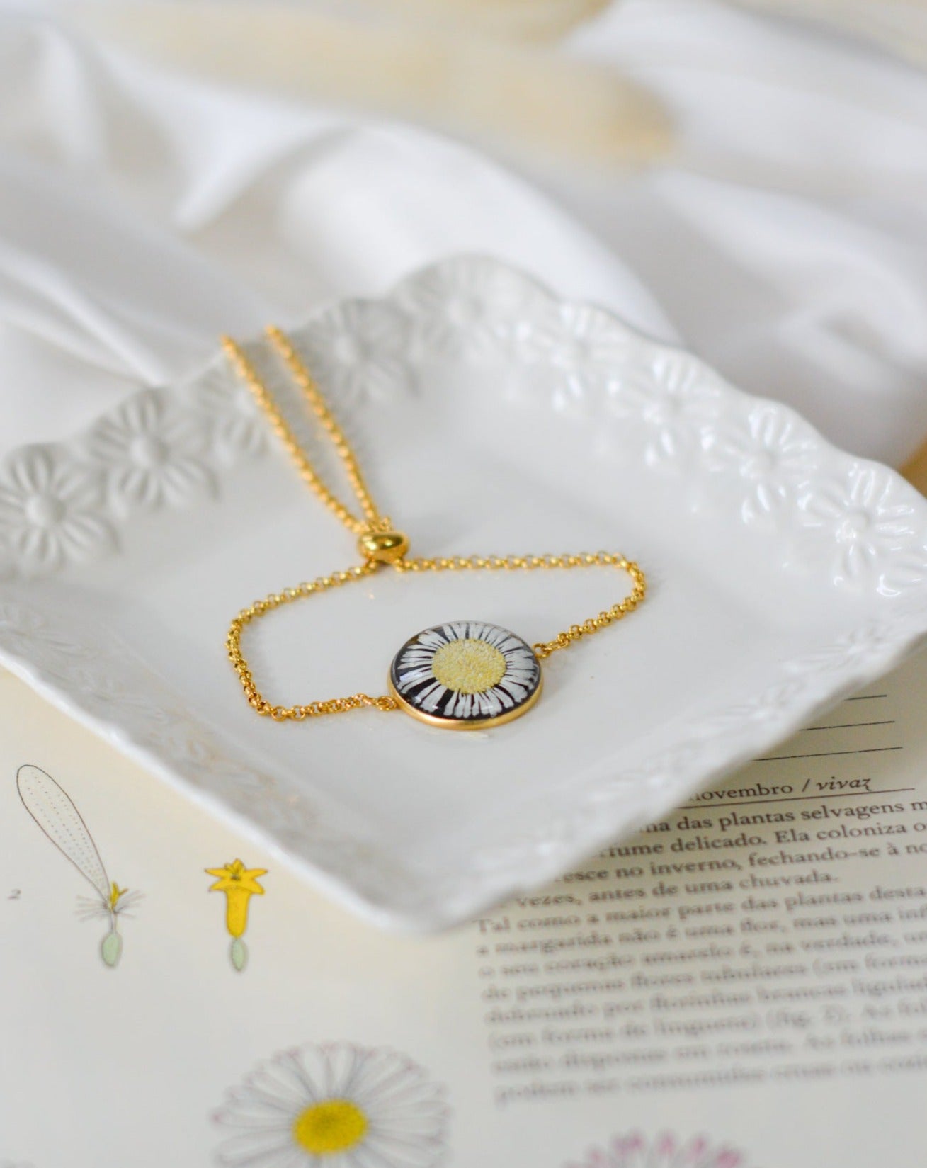 Pulseira Ajustável Preta Margarida