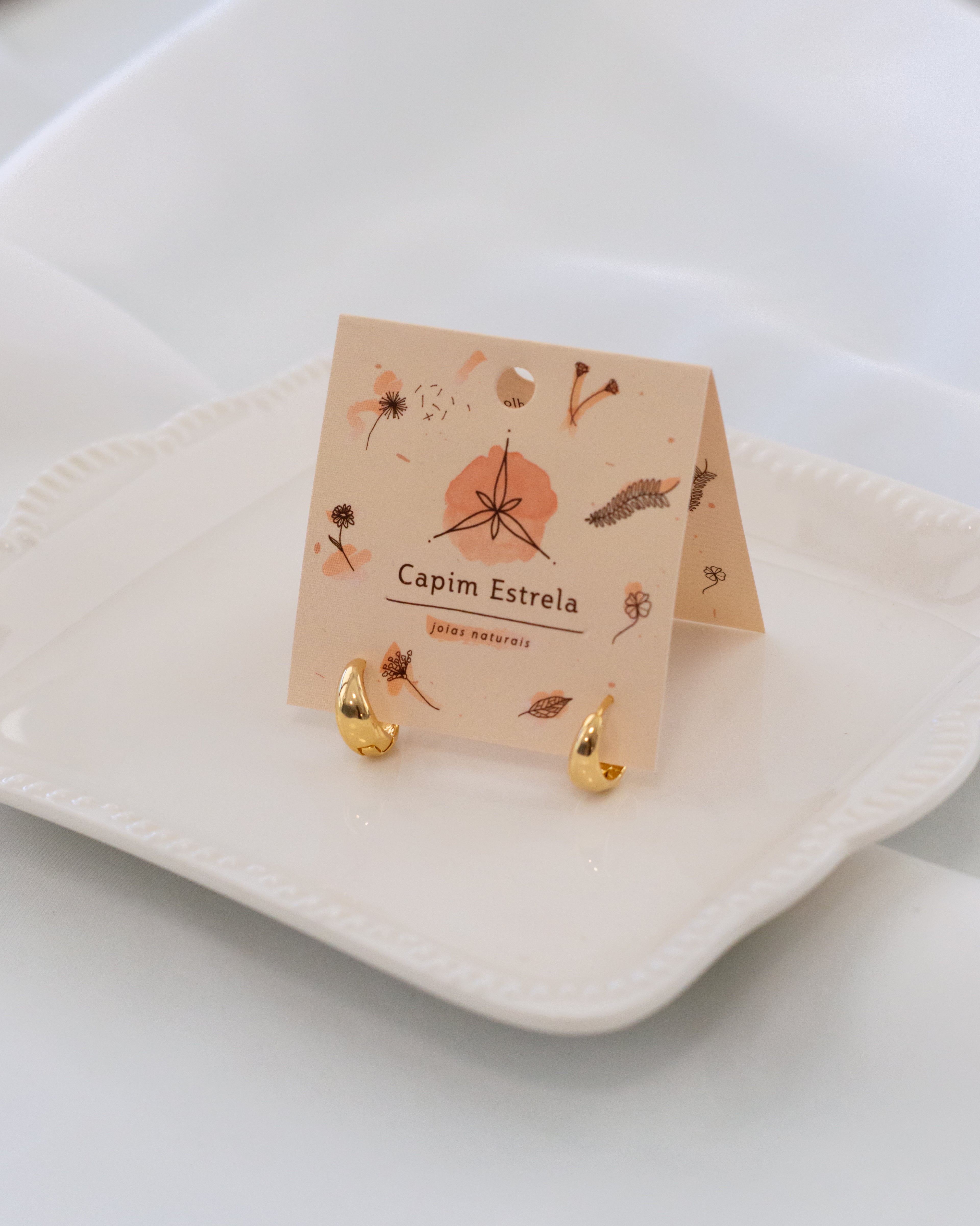 Brinco Olga (banho ouro 18k)